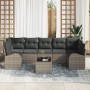 Conjunto de Sofá de Jardín de 8 Piezas con Cojines Gris Polirratán de , Sofás de exterior - Ref: Foro24-3345959, Precio: 513,...