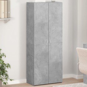 Armario archivador madera ingeniería gris hormigón 60x32x153 cm en Armarios archivadores | Comprar online en Foru.es