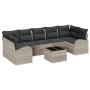 Juego de Sofás de Jardín de 8 Piezas con Cojines Gris Claro de , Sofás de exterior - Ref: Foro24-3345962, Precio: 580,51 €, D...
