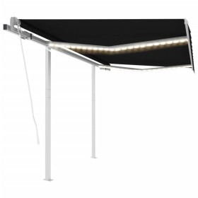 Toldo automático LED sensor de viento gris antracita 3,5x2,5 m de vidaXL, Toldos - Ref: Foro24-3069934, Precio: 589,25 €, Des...