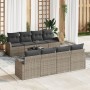 Juego de Sofá de Jardín de 9 Piezas con Cojines Gris Ratán Sintético de , Sofás de exterior - Ref: Foro24-3345969, Precio: 59...