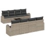Juego de Sofá de Jardín de 9 Piezas con Cojines Gris Ratán Sintético de , Sofás de exterior - Ref: Foro24-3345969, Precio: 59...