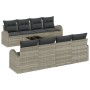 Juego de Sofá de Jardín de 9 Piezas con Cojines Gris Claro Poliratán de , Sofás de exterior - Ref: Foro24-3345972, Precio: 63...