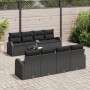 Conjunto de Sofá de Jardín de 9 Piezas con Cojines Negros de Poliratán de , Sofás de exterior - Ref: Foro24-3345973, Precio: ...