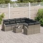 Juego de Sofá de Jardín de 9 Piezas con Cojines en Ratán Plástico Gris de , Sofás de exterior - Ref: Foro24-3345979, Precio: ...