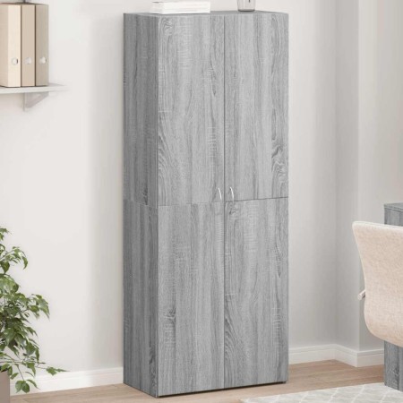 Armario archivador madera ingeniería gris Sonoma 60x32x153 cm en Armarios archivadores | Comprar online en Foru.es