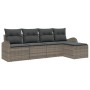 Conjunto de Sofá de Jardín de 5 Piezas con Cojines Gris de , Sofás de exterior - Ref: Foro24-3345999, Precio: 305,37 €, Descu...
