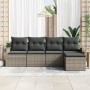 Conjunto de Sofá de Jardín de 5 Piezas con Cojines Gris de , Sofás de exterior - Ref: Foro24-3345999, Precio: 305,37 €, Descu...