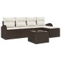 Conjunto de Sofá de Jardín de 5 Piezas con Cojines Gris Poliratán de , Sofás de exterior - Ref: Foro24-3346008, Precio: 359,6...
