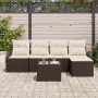 Conjunto de Sofá de Jardín de 5 Piezas con Cojines Gris Poliratán de , Sofás de exterior - Ref: Foro24-3346008, Precio: 359,6...