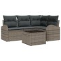 Conjunto de Sofá de Jardín de 4 Piezas con Cojines Negros de Polirratán de , Sofás de exterior - Ref: Foro24-3346029, Precio:...