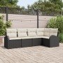 Conjunto de sofá de 5 piezas con cojines Ratán poliespuma negro de , Sofás de exterior - Ref: Foro24-3346037, Precio: 335,91 ...