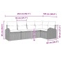 Set de Sofá de Jardín de 5 Piezas con Cojines Negro Poliratán de , Sofás de exterior - Ref: Foro24-3346043, Precio: 351,25 €,...