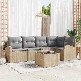 Juego de Sofá de Jardín de 6 piezas con Cojines Rattan Sintético Negro de , Sofás de exterior - Ref: Foro24-3346050, Precio: ...
