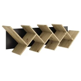 FMD Estantería geométrica para pared color roble y negro de FMD, Estantes y estanterías - Ref: Foro24-436995, Precio: 98,07 €...