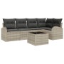 Conjunto de sofá de jardín de 6 piezas con cojines grises de , Sofás de exterior - Ref: Foro24-3346052, Precio: 411,79 €, Des...