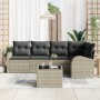 Conjunto de sofá de jardín de 6 piezas con cojines grises de , Sofás de exterior - Ref: Foro24-3346052, Precio: 411,79 €, Des...
