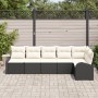Juego de Sofá de Jardín de 6 Piezas con Cojines Negro Ratán Sintético de , Sofás de exterior - Ref: Foro24-3346057, Precio: 3...