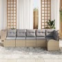 Conjunto de Sofá de Jardín de 6 Piezas con Cojines Beige de Poliratán de , Sofás de exterior - Ref: Foro24-3346060, Precio: 4...