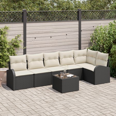 Conjunto de Sofá de Jardín de 6 Piezas con Cojines de Poliratán Marrón de , Sofás de exterior - Ref: Foro24-3346067, Precio: ...