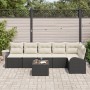 Conjunto de Sofá de Jardín de 6 Piezas con Cojines de Poliratán Marrón de , Sofás de exterior - Ref: Foro24-3346067, Precio: ...