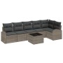 Conjunto de Sofá de Jardín de 6 Piezas con Cojines Ratán Poliéster Negro de , Sofás de exterior - Ref: Foro24-3346069, Precio...