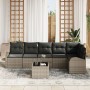 Conjunto de Sofá de Jardín de 6 Piezas con Cojines Ratán Poliéster Negro de , Sofás de exterior - Ref: Foro24-3346069, Precio...