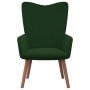 Sillón de relax con taburete terciopelo verde oscuro en Sillones | Comprar online en Foru.es