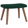Sillón de relax con taburete terciopelo verde oscuro en Sillones | Comprar online en Foru.es