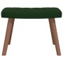 Sillón de relax con taburete terciopelo verde oscuro en Sillones | Comprar online en Foru.es