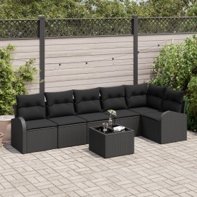Conjunto de Sofá de Jardín de 7 Piezas con Cojines Beige Poliratan de , Sofás de exterior - Ref: Foro24-3346073, Precio: 461,...