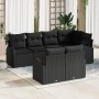 Conjunto de Sofá de Jardín Set de 7 Negro de , Sofás de exterior - Ref: Foro24-3346083, Precio: 513,94 €, Descuento: %