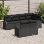 Conjunto de Sofá de Jardín Set de 7 Negro de , Sofás de exterior - Ref: Foro24-3346083, Precio: 513,94 €, Descuento: %