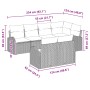 Conjunto de Sofá de Jardín Set de 7 Negro de , Sofás de exterior - Ref: Foro24-3346083, Precio: 513,94 €, Descuento: %