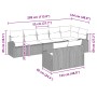 Conjunto de Sofá de Jardín de 8 Piezas con Cojines de Ratán Negro de , Sofás de exterior - Ref: Foro24-3346093, Precio: 571,9...