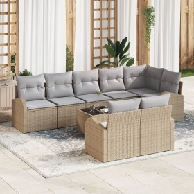 Conjunto de Sofá de Jardín de 9 Piezas con Cojines Negros de Poliratán de , Sofás de exterior - Ref: Foro24-3346100, Precio: ...