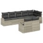 Juego de Sofá de Jardín de 9 Piezas con Cojines Gris Poliratán de , Sofás de exterior - Ref: Foro24-3346102, Precio: 671,53 €...
