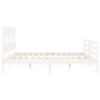 Estructura de cama con cabecero madera maciza blanco 200x200 cm de vidaXL, Camas y somieres - Ref: Foro24-3195177, Precio: 15...