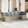 Conjunto de Sofá de Jardín 7 Piezas Beige Ratán Sofá de Jardín de , Sofás de exterior - Ref: Foro24-3346130, Precio: 448,66 €...