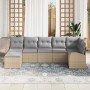 Conjunto de Sofá de Jardín 7 Piezas Beige Ratán Sofá de Jardín de , Sofás de exterior - Ref: Foro24-3346130, Precio: 448,66 €...