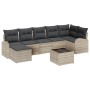 Conjunto de Sofá de Jardín de 8 Piezas con Cojines Gris Poliratán de , Sofás de exterior - Ref: Foro24-3346142, Precio: 542,5...