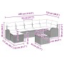 Conjunto de Sofá de Jardín de 8 Piezas con Cojines Gris Poliratán de , Sofás de exterior - Ref: Foro24-3346142, Precio: 542,5...