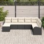 Conjunto de Sofá de Jardín de 8 piezas con Cojines de Negro Rattan Polimérico de , Sofás de exterior - Ref: Foro24-3346157, P...
