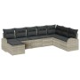 Conjunto de Sofá de Jardín de 8 Piezas con Cojines de Ratán Polimérico Gris Claro de , Sofás de exterior - Ref: Foro24-334616...