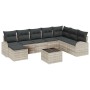 Conjunto de Sofá de Jardín Conjunto de 9 Beige y Negro Ratan de , Sofás de exterior - Ref: Foro24-3346172, Precio: 598,96 €, ...