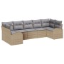 Juego de Sofá de Jardín Conjunto de 7 Gris Ratán de , Sofás de exterior - Ref: Foro24-3346190, Precio: 483,71 €, Descuento: %