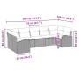 Juego de Sofá de Jardín Conjunto de 7 Gris Ratán de , Sofás de exterior - Ref: Foro24-3346190, Precio: 483,71 €, Descuento: %