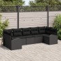 Juego de Sofás de Jardín Set de 7 Negro de , Sofás de exterior - Ref: Foro24-3346193, Precio: 494,39 €, Descuento: %