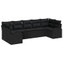 Juego de Sofás de Jardín Set de 7 Negro de , Sofás de exterior - Ref: Foro24-3346193, Precio: 494,39 €, Descuento: %