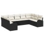 Juego de Sofá de Jardín de 9 Piezas con Cojines Negro Poliratán de , Sofás de exterior - Ref: Foro24-3346197, Precio: 526,42 ...